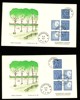 3.9.62. HA10. Lot fyra FDC med de olika blocken. Vinjett "Magasin Copenhagen" 