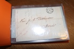 FÖRFILATELI. Lot med 14 brev i ett mini-album. Delvis otydliga stämpelavtryck, besiktiga!