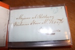 FÖRFILATELI. Lot med 14 brev i ett mini-album. Delvis otydliga stämpelavtryck, besiktiga!