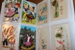 NOVELTY. Samling ca 150 kort av olika slag t.ex. läder, ögon, tyg, 3D, luckkort m.m. Rolig samling!