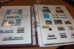 JÄRNVÄG. Album gammalt och nytt mest vykort med tåg, lok, några järnvägsstationer. Runt 50 objekt totalt.