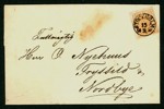 F4b. Brev till Norge med 8 sk bco stämplat STOCKHOLM 15.9.1856. Smärre defekter på frimärket, som tyvärr inte binder till brevet. Attest HOW påtalar detta, så brevet säljs i befintligt skick.