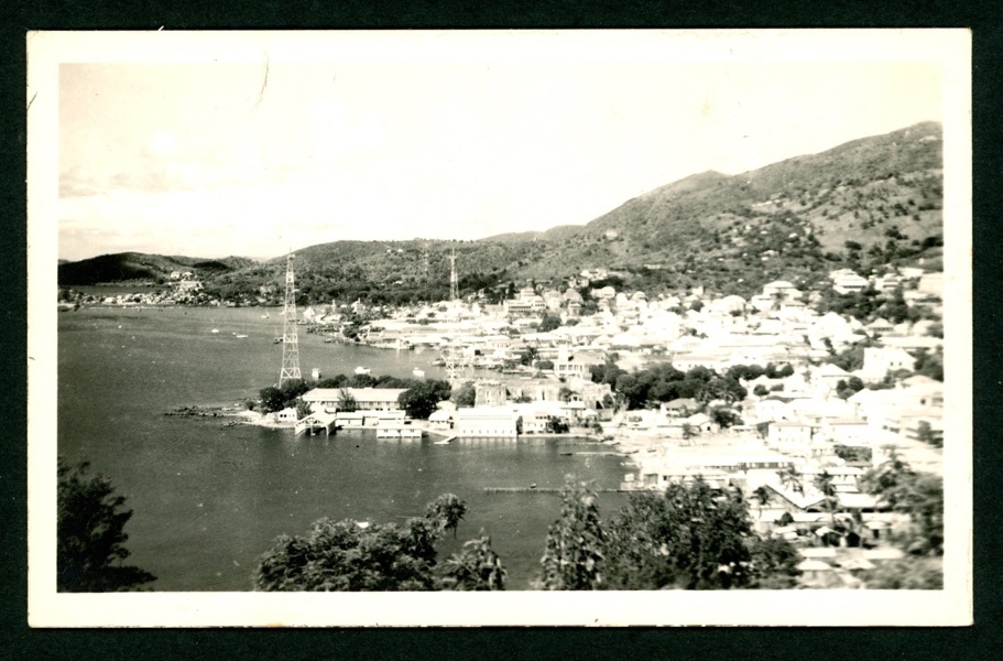 Troligen vy av St Thomas utan text. Notering 1948 bakpå sannolikt årtalet?