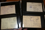 TYSKLAND. Litet album med ca 80 kort och brev, mest 1910-40-tal. Innehåller t.ex. fältpost, censur, krigsfångepost, vykort m.m. Ser intressant ut, besiktiga.