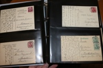 TYSKLAND. Litet album med ca 80 kort och brev, mest 1910-40-tal. Innehåller t.ex. fältpost, censur, krigsfångepost, vykort m.m. Ser intressant ut, besiktiga.