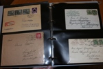 TYSKLAND. Litet album med ca 80 kort och brev, mest 1910-40-tal. Innehåller t.ex. fältpost, censur, krigsfångepost, vykort m.m. Ser intressant ut, besiktiga.