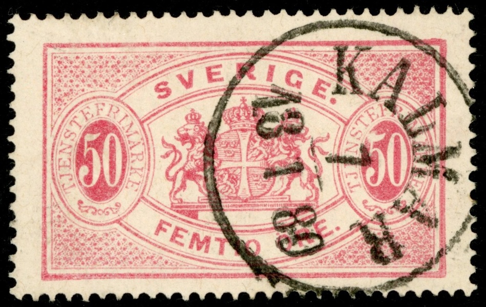 Tj9. KALMAR 7.1.1880. Felfritt fint ex! F 1000 kr