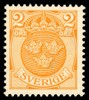 F69vm. Postfriskt ex med OMVÄND vm krona. Raritet, *-märkt i Facit!