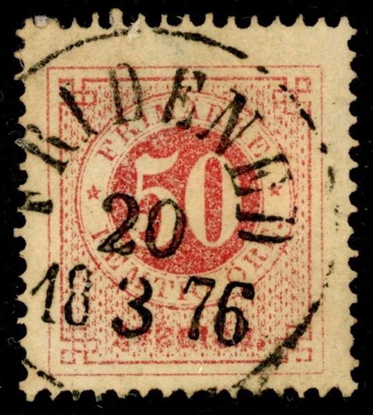 F26. FRIDENED 20.3.1876. Vackert ex!