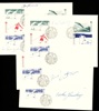 23.1.74. Lot med fyra FDC med autografer från svenska vinteridrottare.