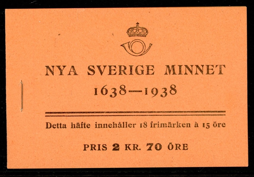 H35CB kn. Fräscht häfte förutom ett riss 0,5 cm i överkanten. Inlagan med frimärken felfri med del av kn. F 3600 kr