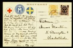Landstormsvykort med F72+F117 som 7 öres porto. Stpl STOCKHOLM 29.8.18