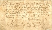 Vackert ilbrev från enl notering ca 1640, med notering Cito Cito Cito för brådskande leverans. Med stor, vacker sirat, sänt till Greve Jacob de la Gardie.