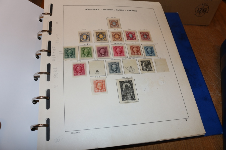 2 album x/xx material Oscar II-1970 med flera bättre märken, bl.a. bra BC-CB-par. Högt kv!