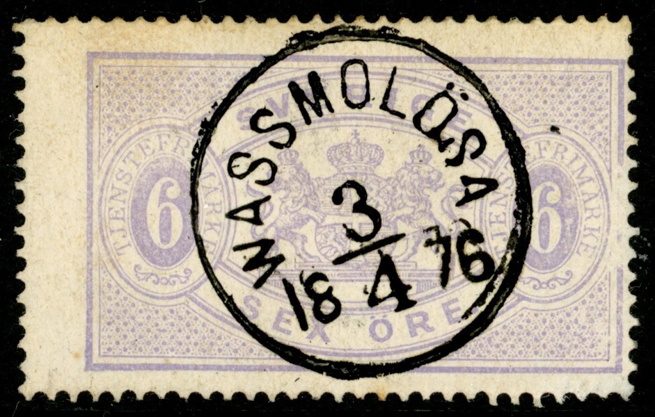 Tj4. WASSMOLÖSA 3.4.1876. Tunt hörn men trevligt ändå.