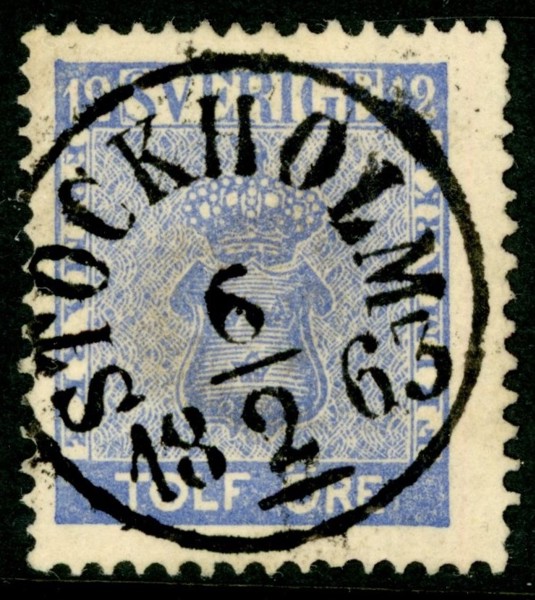F9h. STOCKHOLM 6.2.1863. Fint ex.