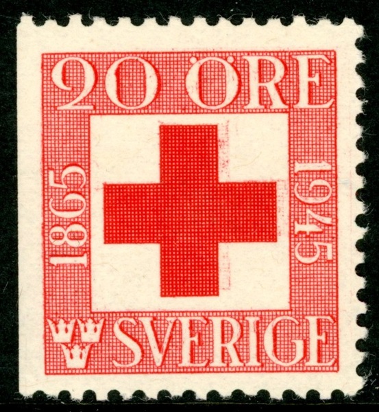 F358B v2. Postfriskt ex med variant "skuggning till höger om korset".
