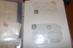 VÄRLDEN/BREV. Spännande album äldre brev och kort från mest europeiska länder. En del Schweiz/Frankrike 1860-70-tal, senare mer spridning på länder.