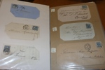 VÄRLDEN/BREV. Spännande album äldre brev och kort från mest europeiska länder. En del Schweiz/Frankrike 1860-70-tal, senare mer spridning på länder.