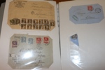 VÄRLDEN/BREV. Spännande album äldre brev och kort från mest europeiska länder. En del Schweiz/Frankrike 1860-70-tal, senare mer spridning på länder.