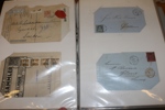 VÄRLDEN/BREV. Spännande album äldre brev och kort från mest europeiska länder. En del Schweiz/Frankrike 1860-70-tal, senare mer spridning på länder.