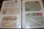 VÄRLDEN/BREV. Spännande album äldre brev och kort från mest europeiska länder. En del Schweiz/Frankrike 1860-70-tal, senare mer spridning på länder.