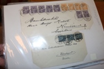 VÄRLDEN/BREV. Spännande album äldre brev och kort från mest europeiska länder. En del Schweiz/Frankrike 1860-70-tal, senare mer spridning på länder.