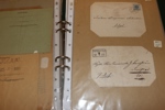 Pärm med äldre brev, många kungörelser 1870-tal dock i mycket blandad kvalitet med många delvis missfärgade. Mest frankerat med tjänstefrimärken inkl många tandning 14. Även en del 1910-40-tal.