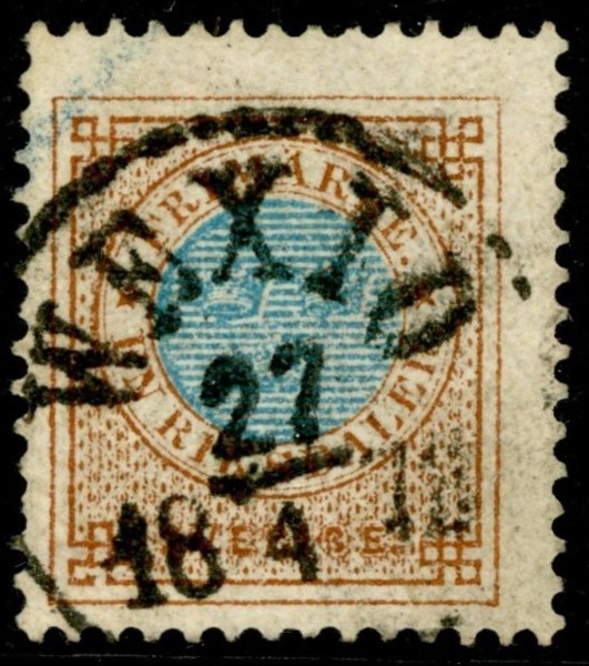 F37. WEXIÖ 27.4.1878. Två korta tänder t.v. men en vacker riksdaler.