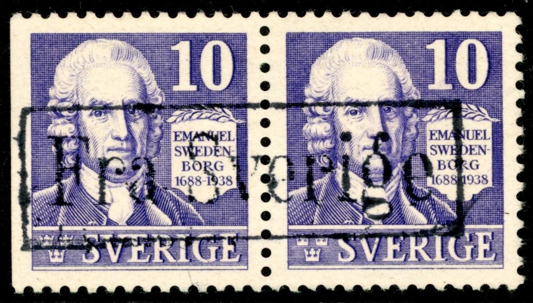 F259BC. Dansk stpl "Fra Sverige" i ram.