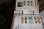 Samling FDC från ca 1938 och fram till runt mitten på 80-talet i elva pärmar.