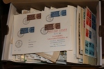 Skokartong FDC och några andra brev, stor spridning på tidsperioder.