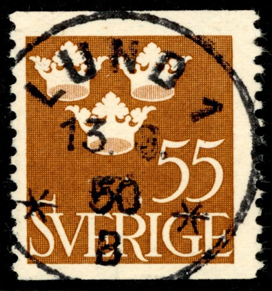 F285. LUND 1 13.8.50. Svår valör!