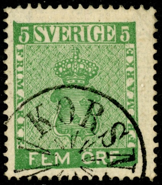 F7. Strålstämpel KORSN(ÄS) i skarpt avtryck.