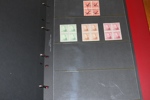 Samling ca 1900-60-tal i album med hemgjord, ngt rörig montering.