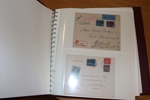 Specialsamling 1928-1936 i tre album med både lösa stämplade och ost (mest postfriska) märken samt BREV. 