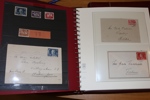 Specialsamling 1928-1936 i tre album med både lösa stämplade och ost (mest postfriska) märken samt BREV. 