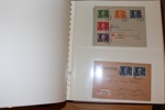 Specialsamling 1928-1936 i tre album med både lösa stämplade och ost (mest postfriska) märken samt BREV. 