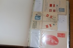 BRASILIEN. Samling helsaker och en del vykort/försändelser i fyra välfyllda album.
