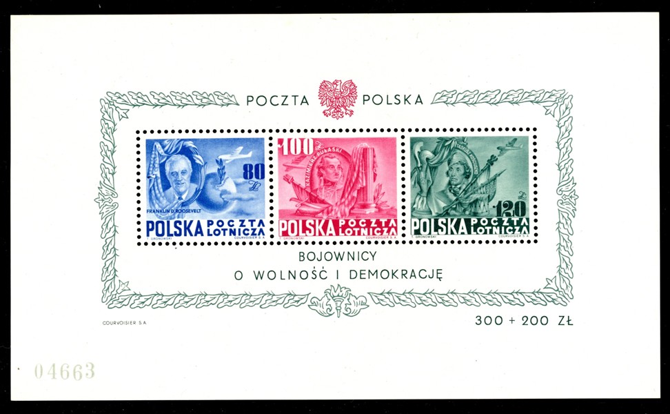 POLEN. Block 11. Postfriskt ex. Mi € 500