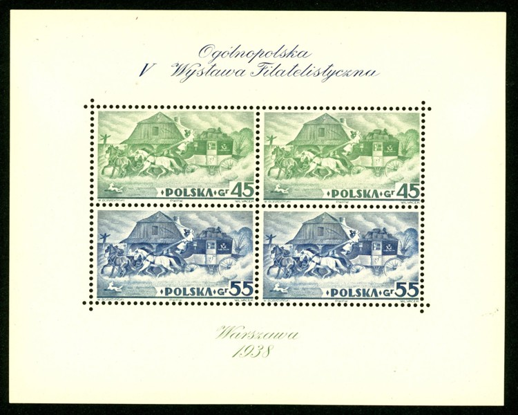 POLEN. Block 5A. Postfriskt ex. Mi € 150