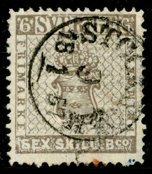 F3. STOCKHOLM 9.1.1857. Fräscht ex till synes utan fel.