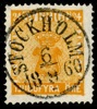 F10d1. STOCKHOLM 6.9.1860. Fint ex, minimal tunn punkt.