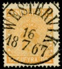 F10. WESTERVIK 16.7.1867. Vackert märke.