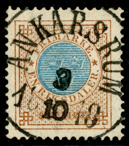 F37. ANKARSRUM 3.10.1878. Förutom en obet kort tandspets ett underbart ex av den svåra riksdalern!