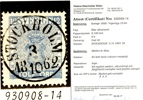 F9h. STOCKHOLM 3.10.1862. Vackert ex (kt) med attest HOW "mycket gott exemplar".