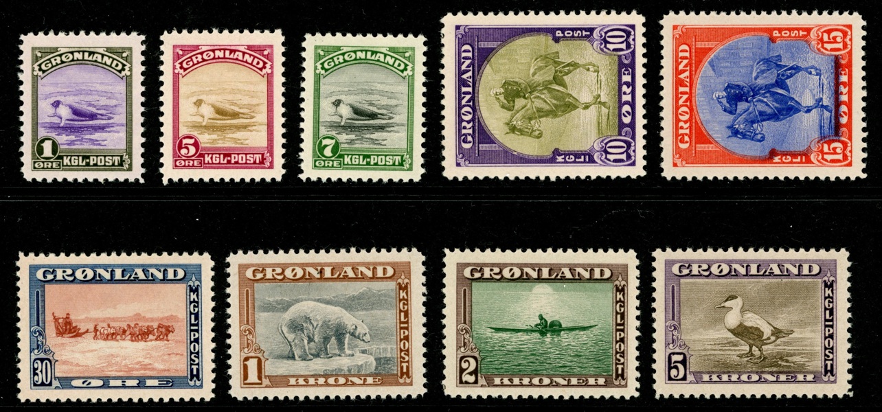 F10-18. Postfrisk serie. F 3000 kr