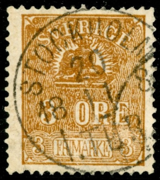 F14Aa. Stpl ex av typ 1 med intressant, SEN stpl STOCKHOLM 1 TUR 20.11.188X. F 5500 kr