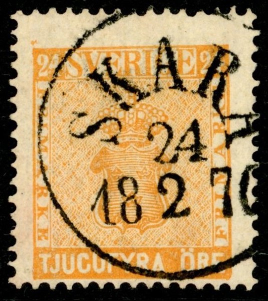 F10. SKARA 24.2.1870. Vackert och fräscht ex!