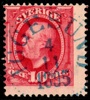F54. Kraftigt snett märke med grön stpl IGGESUND 4.11.1895